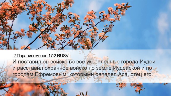 2 Паралипоменон 17:2 RUSV Bible Verse Image