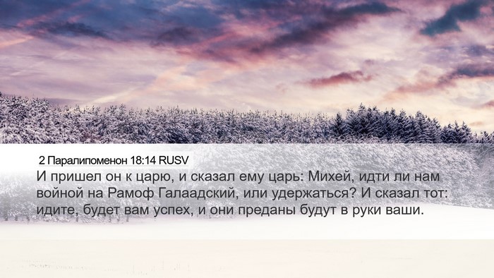 2 Паралипоменон 18:14 RUSV Bible Verse Image