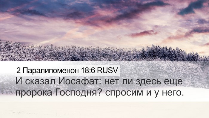 2 Паралипоменон 18:6 RUSV Bible Verse Image