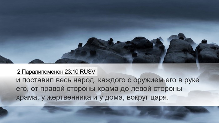 2 Паралипоменон 23:10 RUSV Bible Verse Image