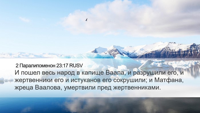 2 Паралипоменон 23:17 RUSV Bible Verse Image
