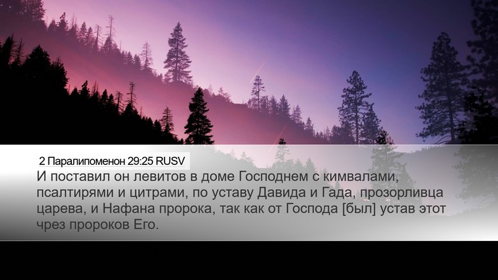2 Паралипоменон 29:25 RUSV Bible Verse Image