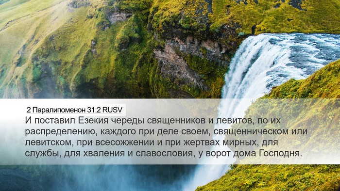 2 Паралипоменон 31:2 RUSV Bible Verse Image
