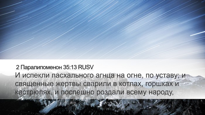 2 Паралипоменон 35:13 RUSV Bible Verse Image