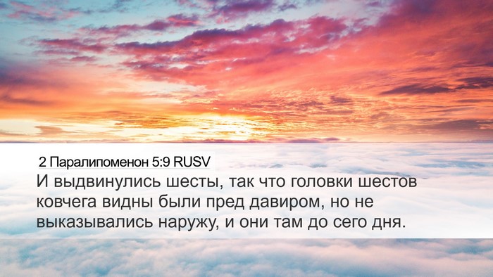 2 Паралипоменон 5:9 RUSV Bible Verse Image