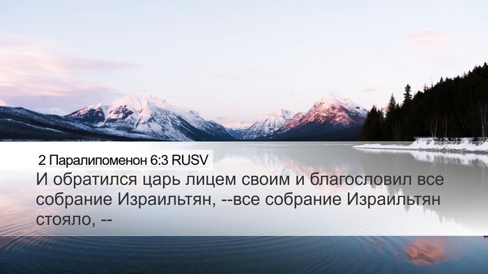 2 Паралипоменон 6:3 RUSV Bible Verse Image