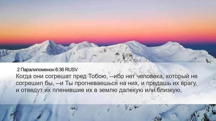 2 Паралипоменон 6:36 RUSV Bible Verse Image