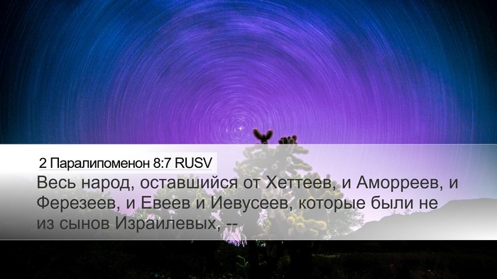 2 Паралипоменон 8:7 RUSV Bible Verse Image