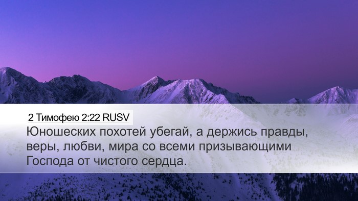 2 Тимофею 2:22 RUSV Bible Verse Image