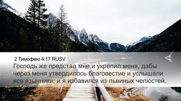 2 Тимофею 4:17 RUSV Bible Verse Image