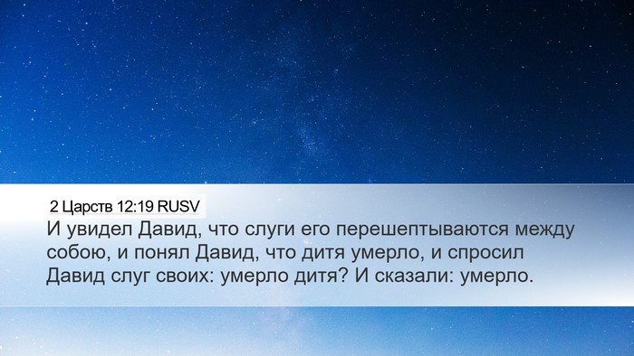 2 Царств 12:19 RUSV Bible Verse Image