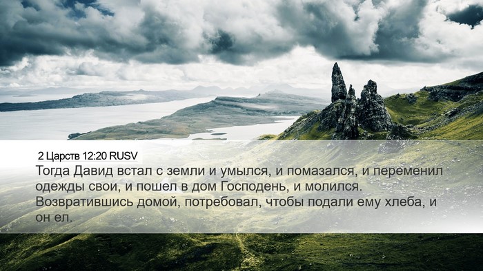 2 Царств 12:20 RUSV Bible Verse Image