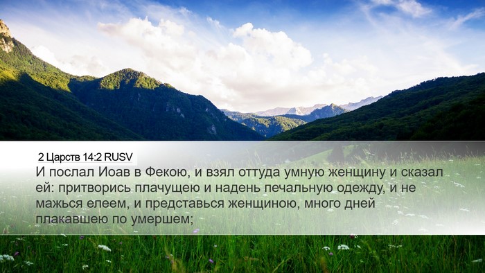 2 Царств 14:2 RUSV Bible Verse Image