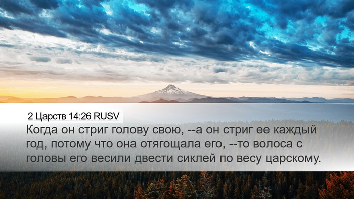 2 Царств 14:26 RUSV Bible Verse Image