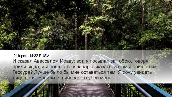 2 Царств 14:32 RUSV Bible Verse Image