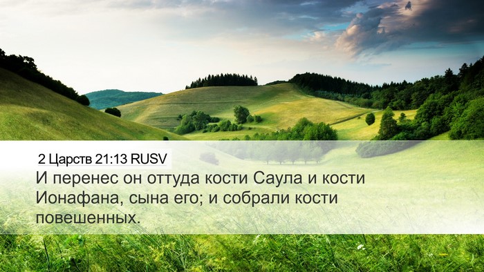 2 Царств 21:13 RUSV Desktop Wallpaper - И перенес он оттуда кости - Desktop Bible Verse Wallpaper
