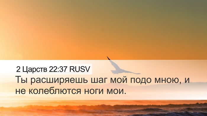 2 Царств 22:37 RUSV Bible Verse Image