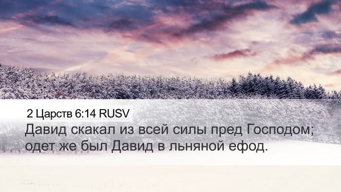 2 Царств 6:14 RUSV Bible Verse Image
