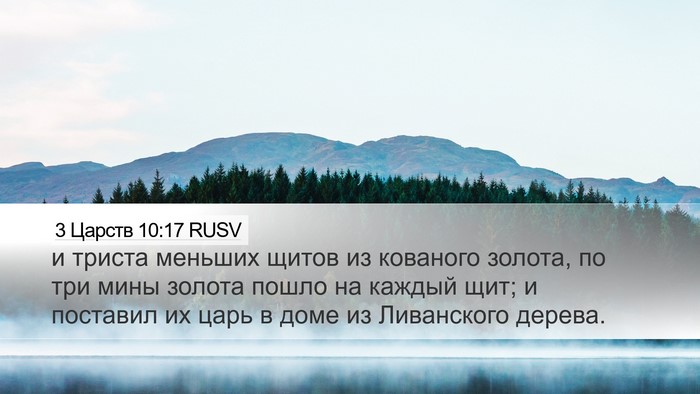 3 Царств 10:17 RUSV Bible Verse Image
