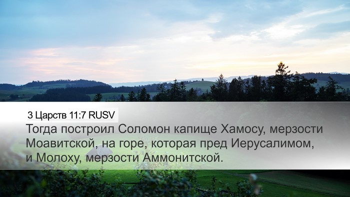 3 Царств 11:7 RUSV Bible Verse Image
