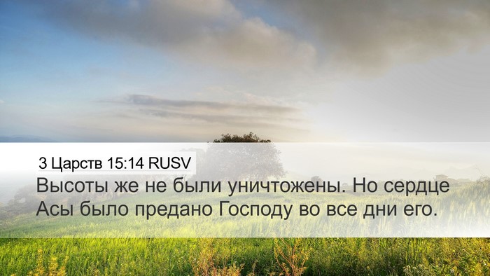 3 Царств 15:14 RUSV Bible Verse Image