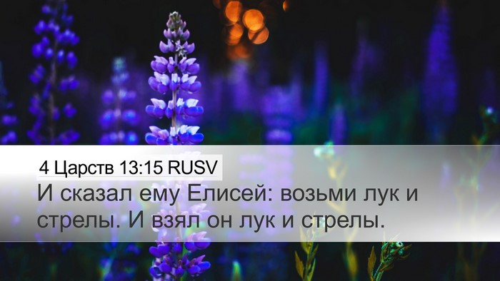4 Царств 13:15 RUSV Desktop Wallpaper - И сказал ему Елисей: возьми - Desktop Bible Verse Wallpaper