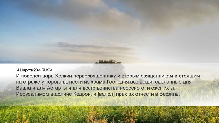 4 Царств 23:4 RUSV Bible Verse Image