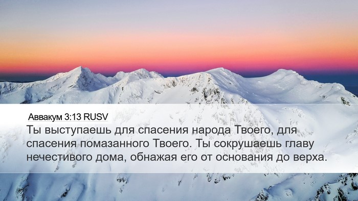 Аввакум 3:13 RUSV Bible Verse Image