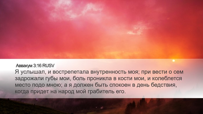 Аввакум 3:16 RUSV Bible Verse Image