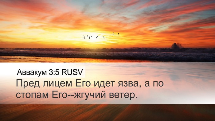 Аввакум 3:5 RUSV Bible Verse Image