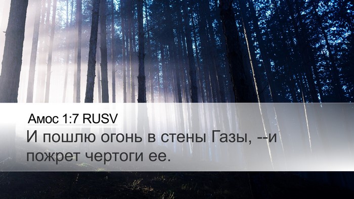 Амос 1:7 RUSV Bible Verse Image