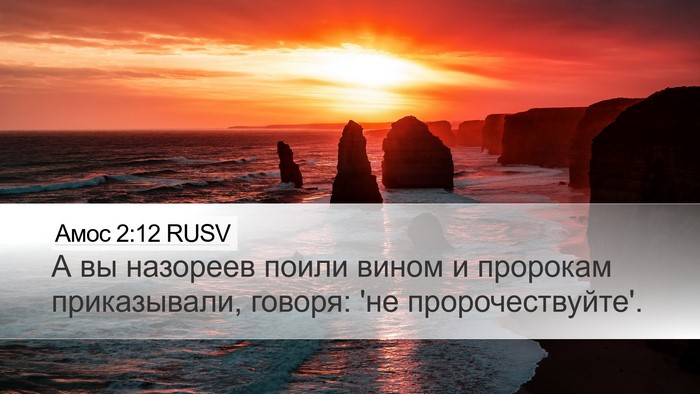 Амос 2:12 RUSV Bible Verse Image