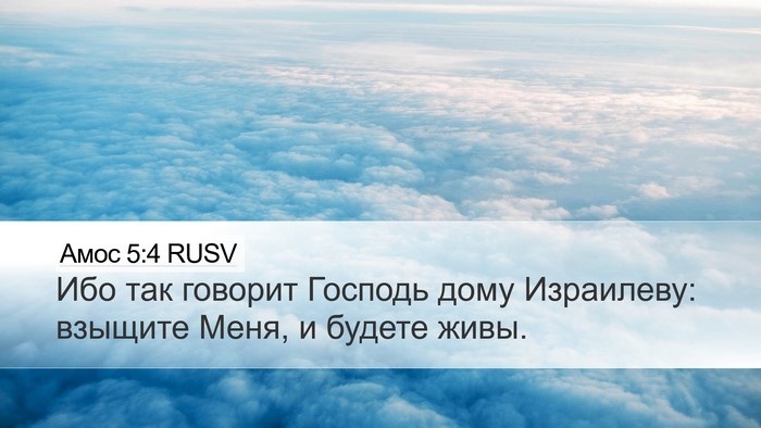 Амос 5:4 RUSV Bible Verse Image