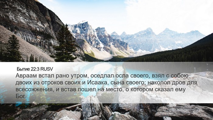 Бытие 22:3 RUSV Bible Verse Image