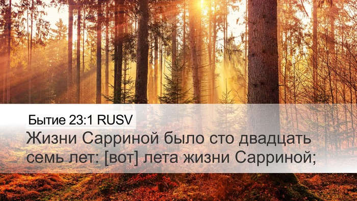 Бытие 23:1 RUSV Bible Verse Image