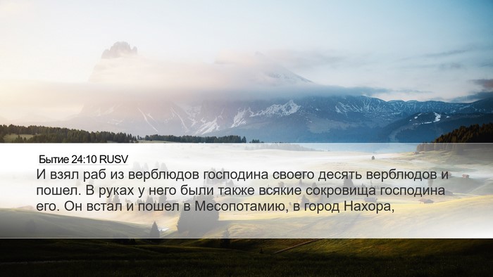 Бытие 24:10 RUSV Bible Verse Image