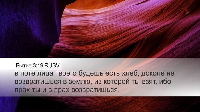 Бытие 3:19 RUSV Bible Verse Image