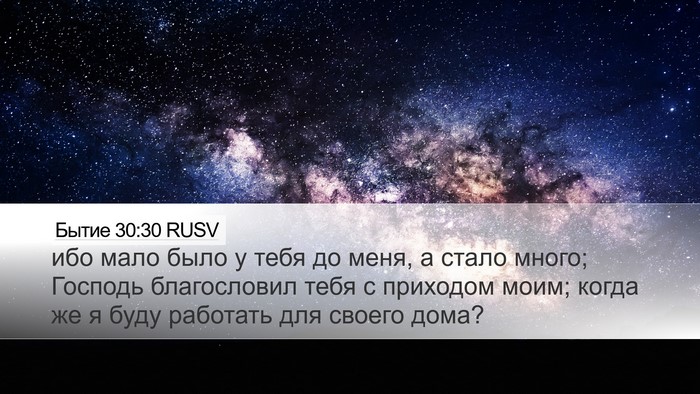 Бытие 30:30 RUSV Bible Verse Image