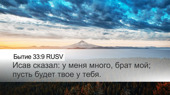 Бытие 33:9 RUSV Bible Verse Image