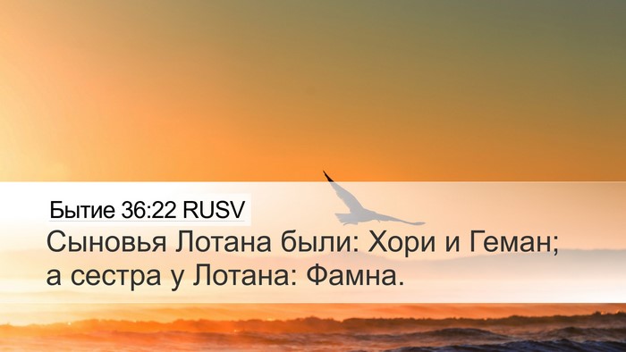 Бытие 36:22 RUSV Bible Verse Image