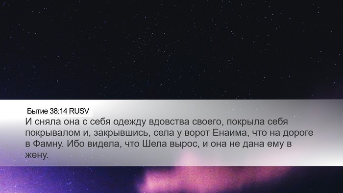 Бытие 38:14 RUSV Bible Verse Image