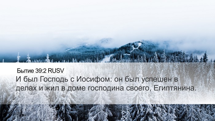 Бытие 39:2 RUSV Bible Verse Image