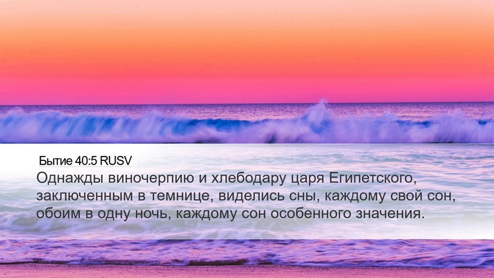 Бытие 40:5 RUSV Bible Verse Image