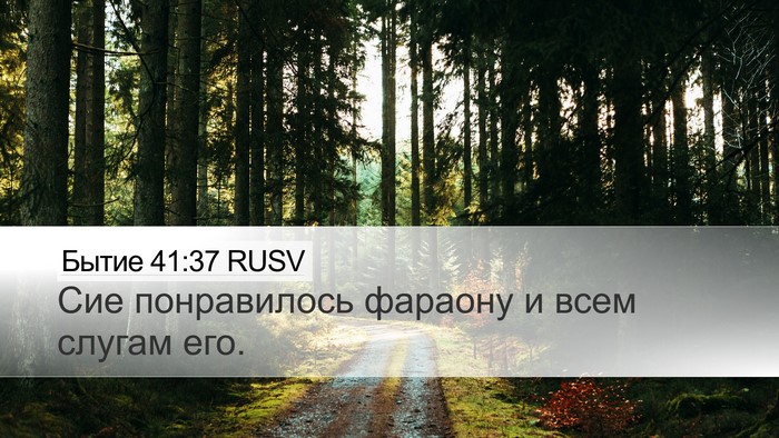 Бытие 41:37 RUSV Bible Verse Image