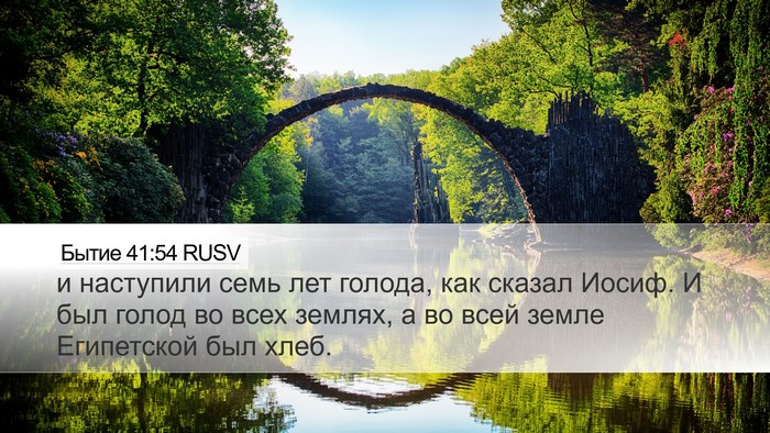 Бытие 41:54 RUSV Bible Verse Image
