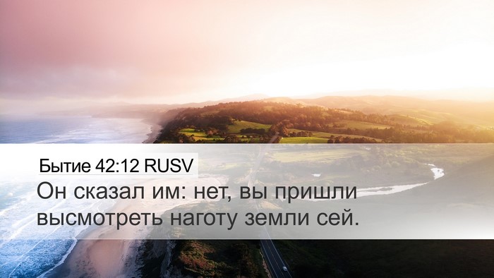 Бытие 42:12 RUSV Bible Verse Image