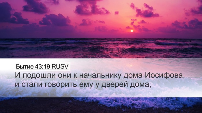 Бытие 43:19 RUSV Bible Verse Image