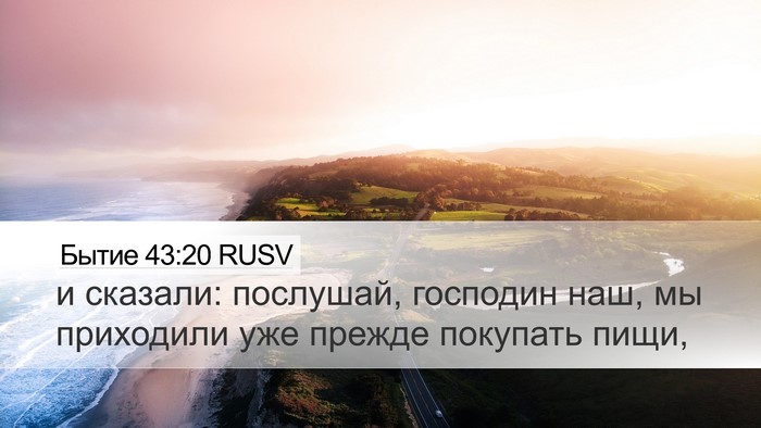 Бытие 43:20 RUSV Bible Verse Image