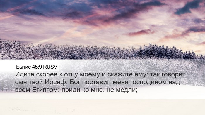 Бытие 45:9 RUSV Bible Verse Image