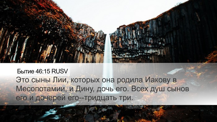 Бытие 46:15 RUSV Bible Verse Image